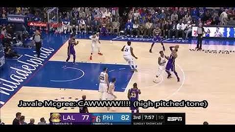 Hilarious! JaVale McGee LOUDEST SCREAM EVER to Get Ball from Kyle Kuzma!