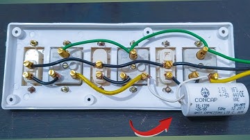 Extension Board Connection With Capacitor ||⚡High Voltage Protection Electric Board || #switchboard