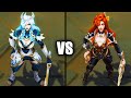 Faerie Court Katarina vs High Noon Katarina Skins Comparison (League of Legends)