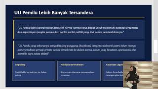 Titi Anggraini  Stagnasi Dan Pragmatisme Ruu Pemilu Urgensi
