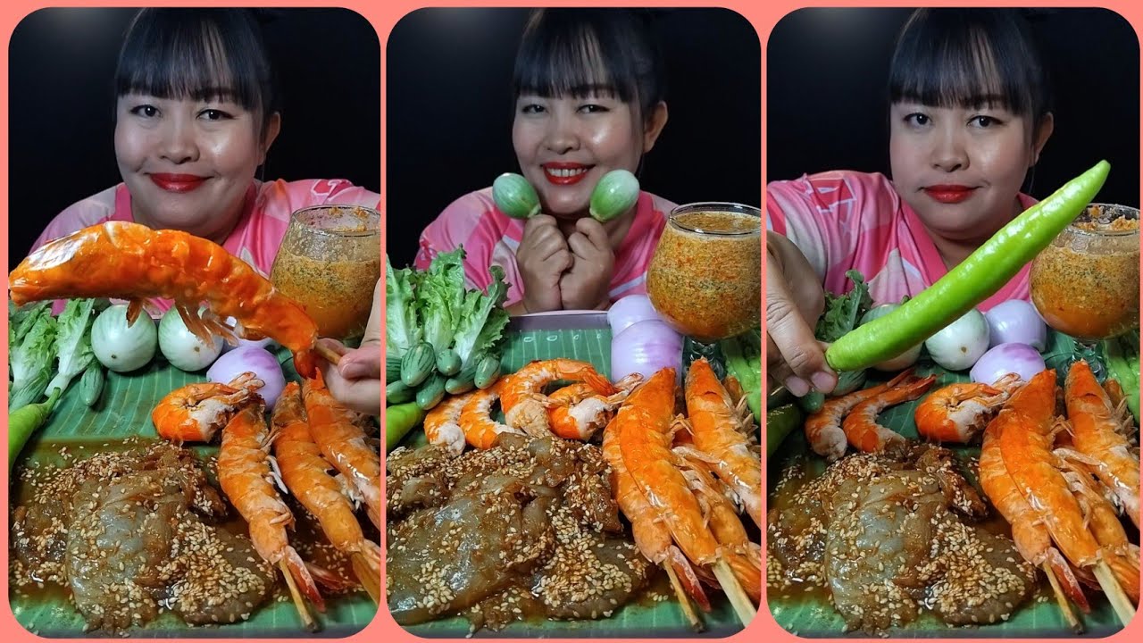 ยำแมงกะพรุนน้ำมันงากับกุ้งนึ้งหวานๆจิ้มน้ำจิ้มแซ่บๆอร่อยสุดๆ @ตั้งใจกิน 