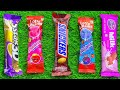 ASMR Most Popular Candys / some lots of colorful rainbow lollipop candy / unpacking chocolate eat