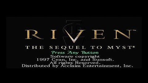 Riven: The Sequel to Myst (PSX) - Opening sequence
