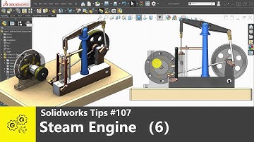Solidworks tutorials #107 | Steam Engine with Horizontal Beam (6) | solidworks2020 tips
