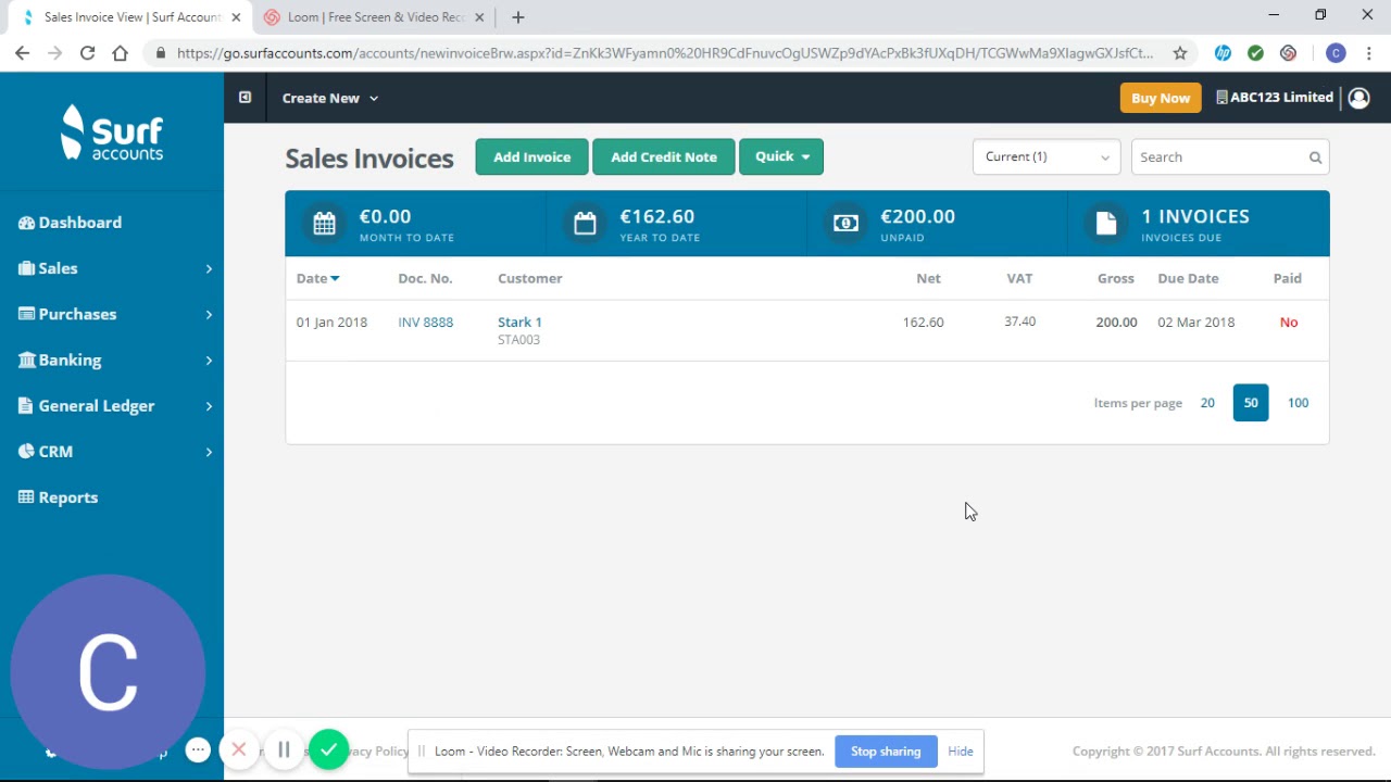 6. Surf Accounts Tutorial Part 6 How To Create Sales Invoices in Surf