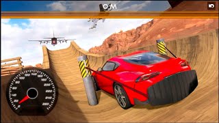 Red Lambo Car Racing In Ramp Racing Game - Ramp Car Race GT Game - Android Gameplay screenshot 3