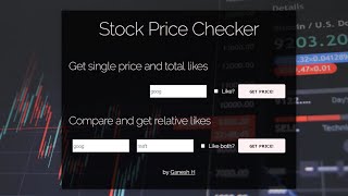 Stock Price Checker - Information Security Projects - freeCodeCamp