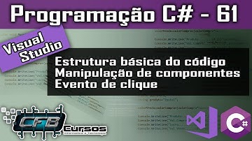 Formulário, Manipulação de componentes, Evento de clique - Curso Programação Completo C# - Aula 61