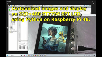 Cartoonized images and display on 320×480 ST7796 SPI LCD, using Python on Raspberry Pi 4B.