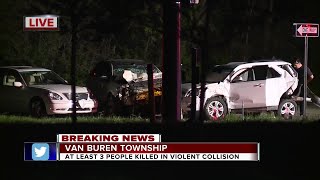 3 people killed in Van Buren Township crash, Belleville and Ecorse roads shut down