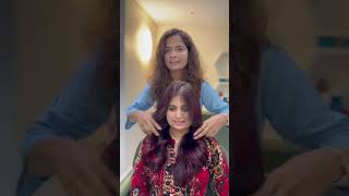 red color highlights #hadapsar #hairstyle #hair #hairsalon #haircolor #hairtransformation