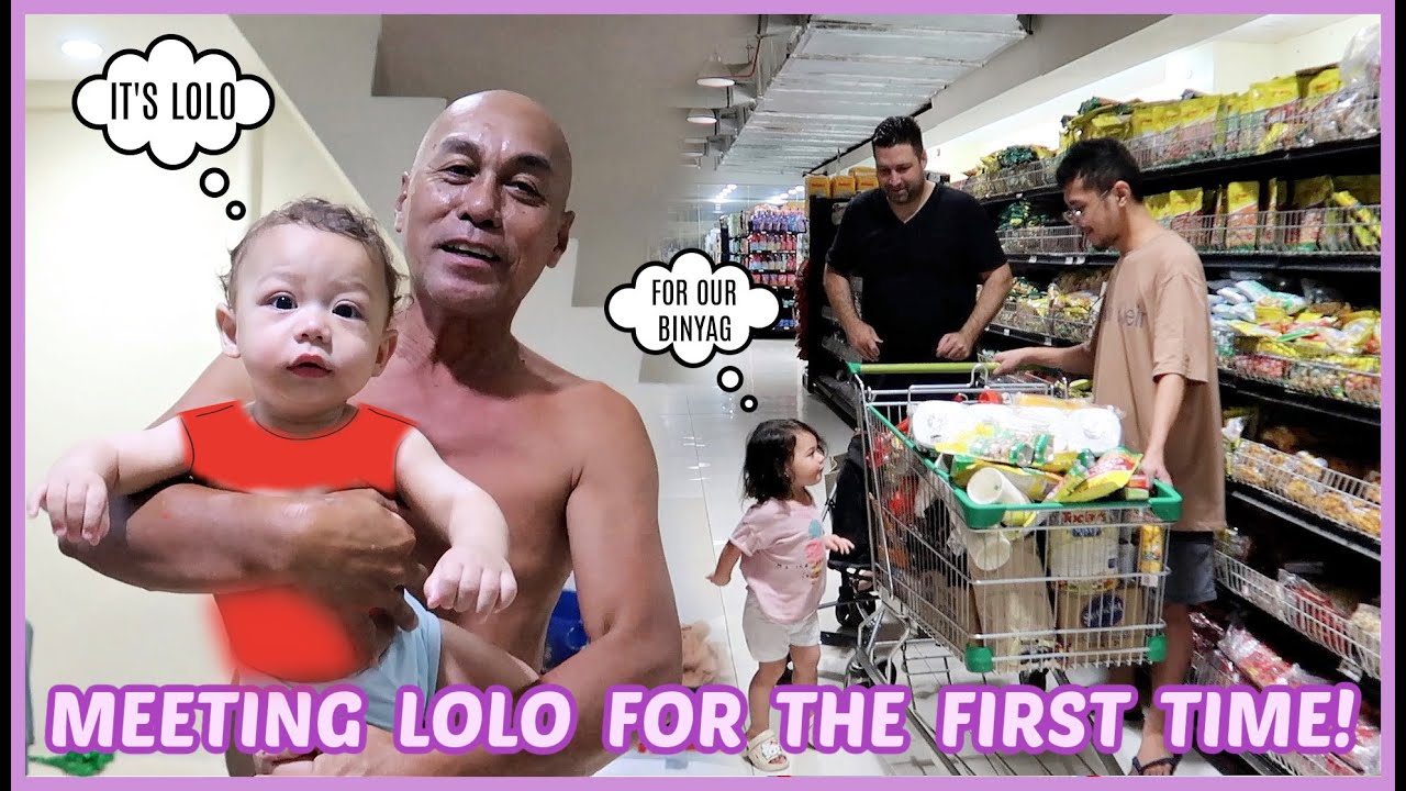 THE KIDS MEET THEIR LOLO FOR THE FIRST TIME! SHOPPING PARA SA BINYAG! ❤️ | rhazevlogs