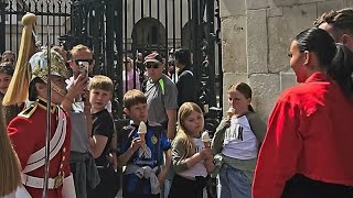 "Meet the Shortest Female King's Guard at Horse Guards Parade! - Unbelievable Footage Inside!"