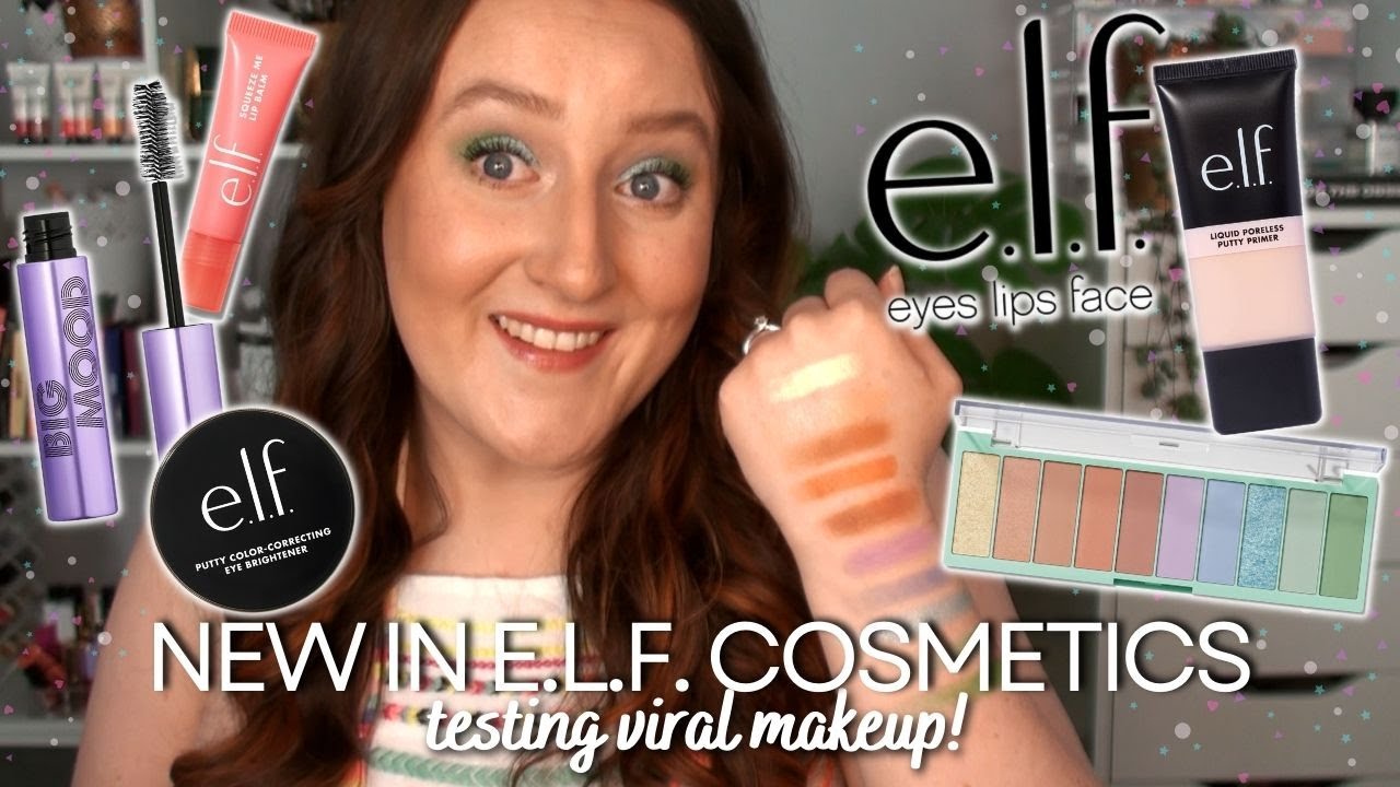 TESTING *NEW IN* E.L.F. COSMETICS - Liquid Poreless Primer, Putty Eye Brightener Viral Makeup Review