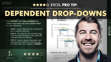 EXCEL PRO TIP: Dependent Drop-Downs with INDIRECT