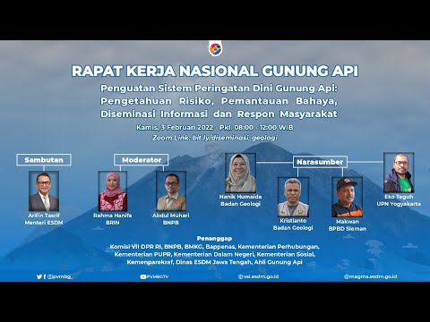 Rapat Kerja Nasional Gunung Api : Penguatan Sistem Peringatan Dini Gunung Api