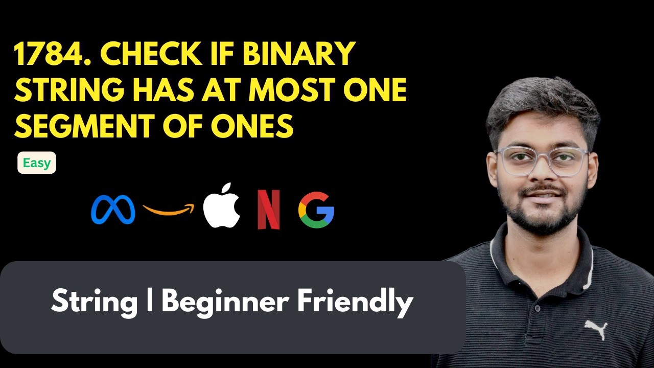 LeetCode 1784 Check if Binary String Has at Most One Segment of Ones ...