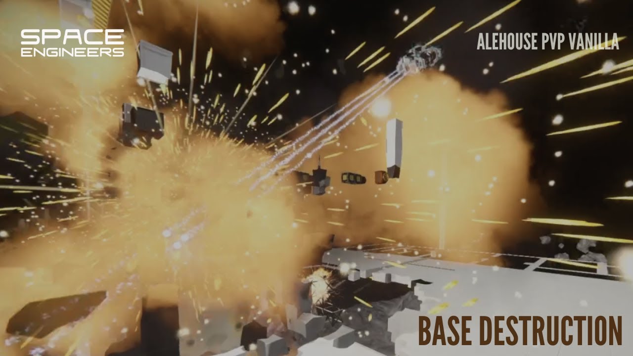 BASE DESTRUCTION - Space Engineers PVP - YouTube