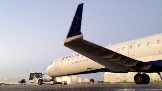 The First Flight Of The Day In A CRJ-700