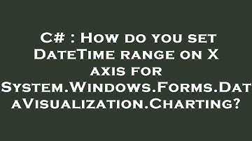 C# : How do you set DateTime range on X axis for System.Windows.Forms.DataVisualization.Charting?