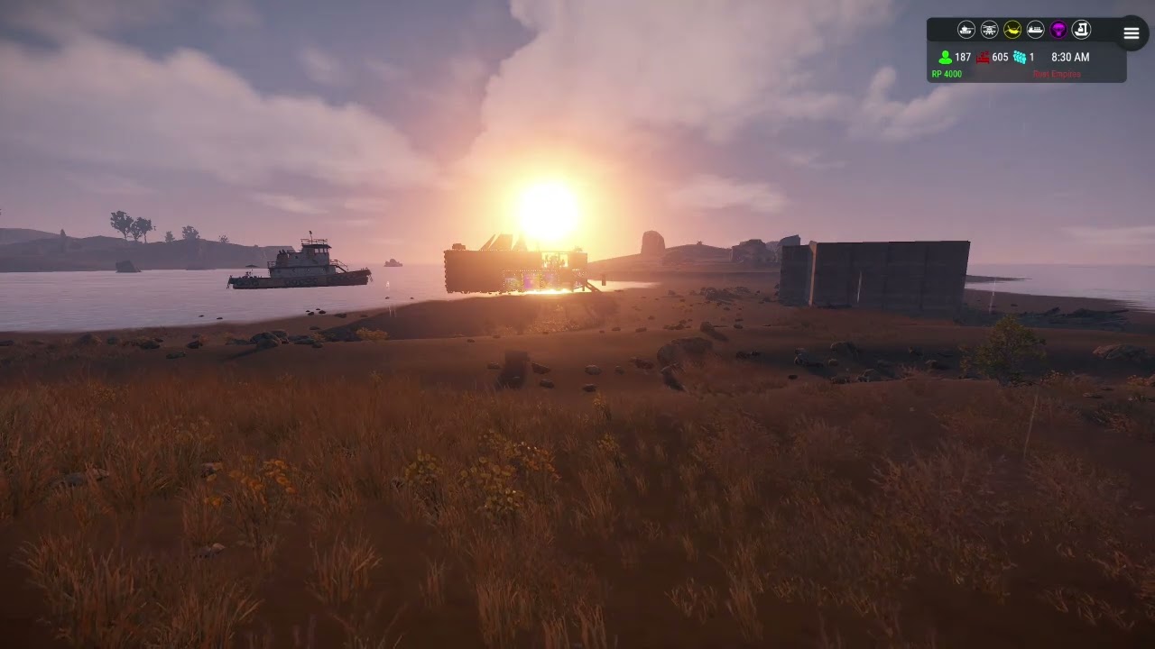 Sunrise over Bingo RE Rust Empires Role Play Server