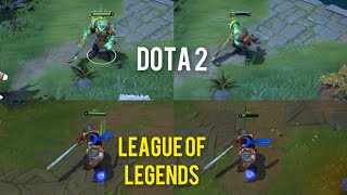 Low HP Animations  - DOTA2 vs League of Legends.