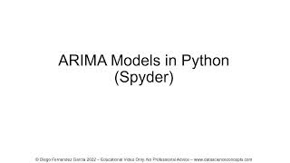 ARIMA Models in Python (Spyder)