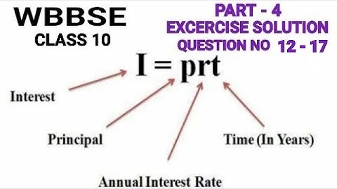 #4 madhyamik math class 10 chapter 2 Simple Interest in hindi Class 10 wbbse By Ramadan Tutorial