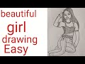 How to draw a beautiful girl drawing ll #girlart #girldrawing #easydrawing #viral #youtubevideos 