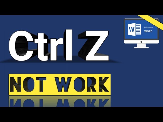 Ctrl Z Not Working | How to solve Ctrl Z not work | MS WORD - YouTube