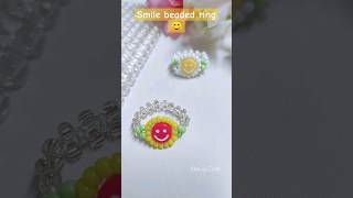 Smile Beaded Ring #smilering #beadsjewellery #beadsring #beads #cincinmanik #cincinmaniklucu
