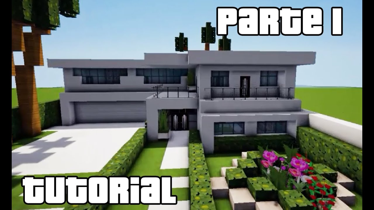 Casa moderna de quartzo e madeira no Minecraft #minecraftdicas