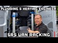 Plumbing & heating engineer fully loaded van racking system.