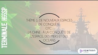 TERMINALE HGGSP : La Chine à l'assaut de l'espace, des mers et des océans