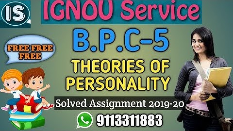 BPC-5 Solved Assignments| 2019-20