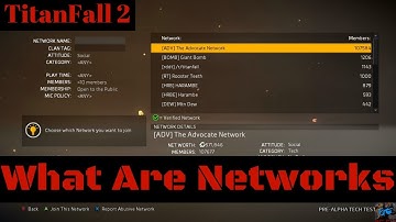 TitanFall 2 What are Networks?
