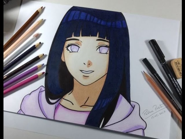 Como desenhar HINATA passo a passo 