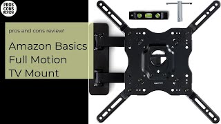 Amazon Basics Full Motion TV Mount Pros & Cons Review