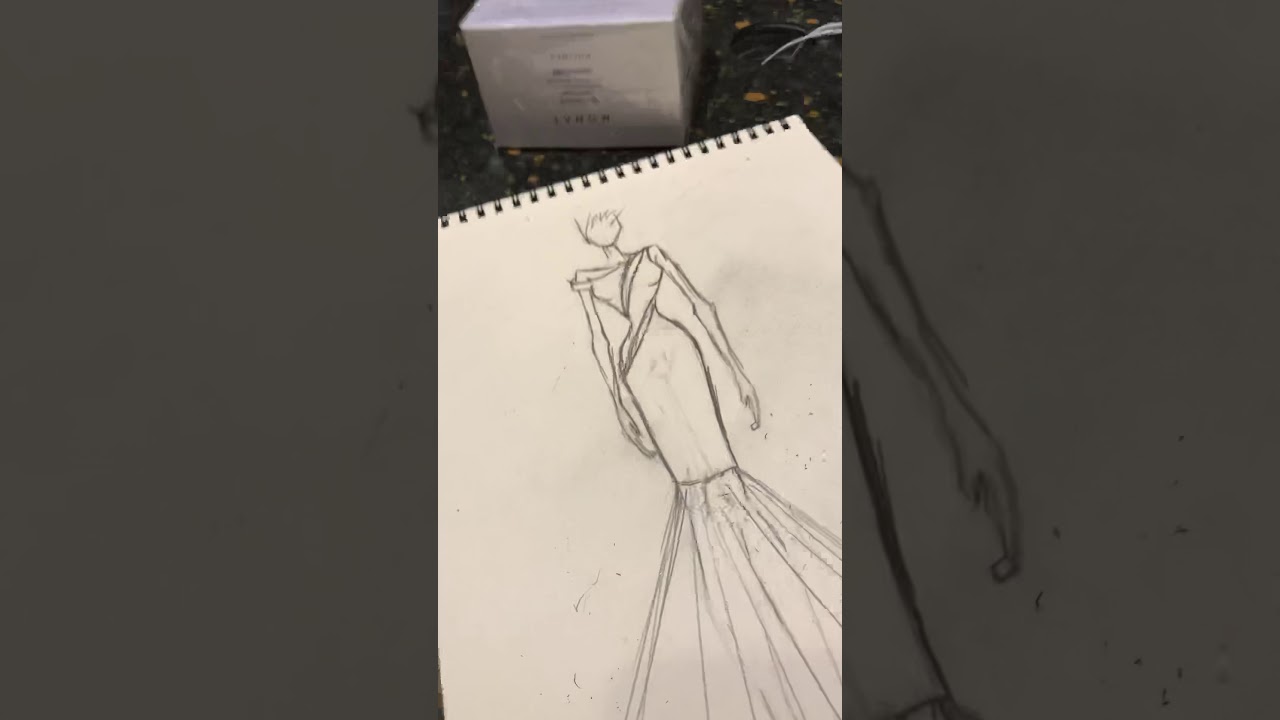 Quick dress sketch #fashiondesign 