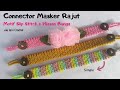 Konektor Masker Rajut Motif Slip Stitch + Hiasan Bunga Pita | How to Crochet Face Mask Connector