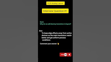 Most Asked Analog layout Interview questions 👆🔥 Subscribe channel 🙏#vlsi#vlsicareer#analoglayout#ai