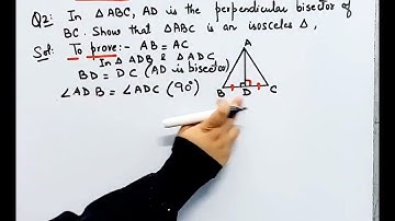 In Triangle ABC,AD is Perpendicular bisector of BC,Fig 7.30,Show Triangle ABC is an isosceles AB=AC