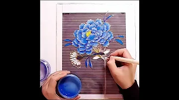 Blue Peony In The Frame Kit Enamelpaint Enamelpainting Art Diycrafts Diyprojects 