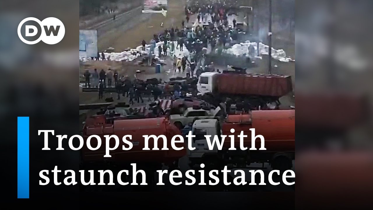 Film backdrop image for Footage shows how citizens try to stall Russian forces all over Ukraine (2022)