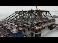 Строительство моста через Волгу / правый берег / 21 января 2022 / Шигонский р-он с.Климовка / Russia