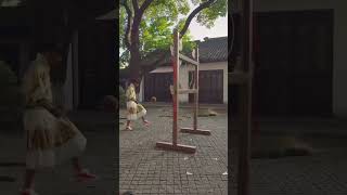 Spains world cup winner Pedri plays ancient Chinese football Cuju in Hanfu in Suzhou.