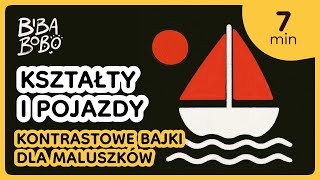 Sensoryczna Animacja Dla Niemowląt Kontrastowe Pojazdy I Kształty Czarno-Białe Wzory Rozwój Wzroku