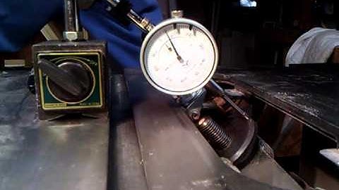 Checking Delta tablesaw arbor flange runout