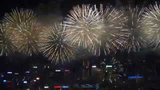 Hong Kong Fireworks HD. National Day 2015