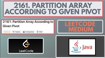 Leetcode | 2161. Partition Array According to Given Pivot | Medium | Java Solution